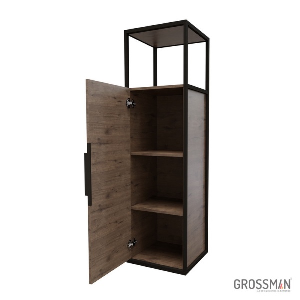 Пенал подвесной Grossman ЛОФТ-40 см веллингтон/металл