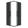 Душевое ограждение Grossman Cosmo 300.K33.02.9090.21.10 (90х90х195) квадрат,раздвижная,черный матовый,стекло тонированное, 1 место