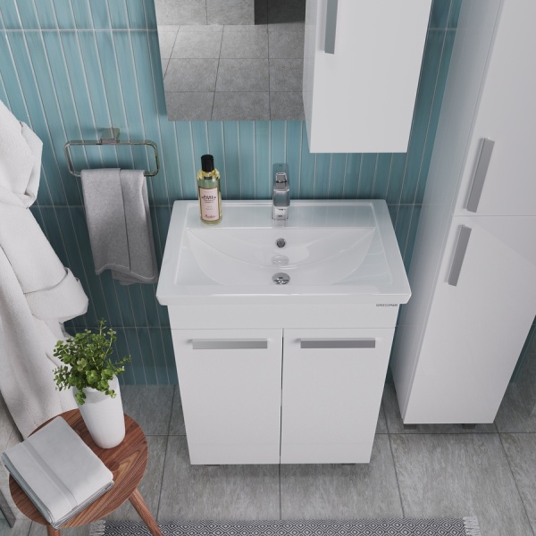 Тумба напольная "НЕО-60 см" в краске, белая (ум.Фостер-60)