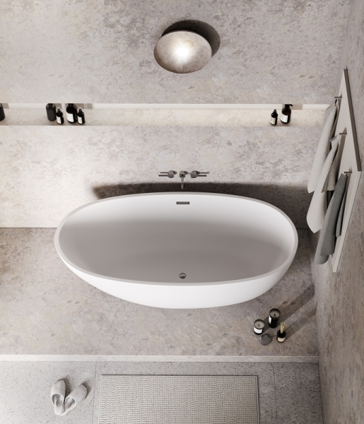 Ванна отдельностоящая Grossman Fly GR-1104M (170х75х58) цвет белый матовый,1 место