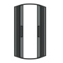 Душевое ограждение Grossman Cosmo 301.K33.02.8080.21.10 (80х80х195) четверть круга,раздвижная,черный матовый,стекло тонированное, 1 место