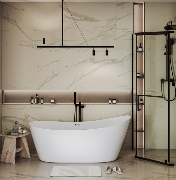 Ванна отдельностоящая Grossman Galaxy GR-2102 (170х75х72) цвет белый,1 место