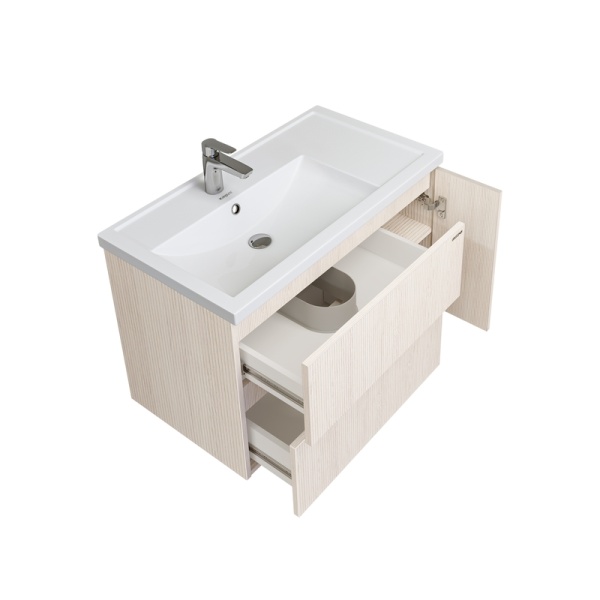 Тумба подвесная "ЮНИТ-80 см" с 2-я ящ. кадена лайт (ум. Фостер-80 Пр.)