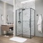 Боковая стенка Grossman Galaxy 200.K33.01.100.21.00 (100х195) черный матовый,стекло прозрачное, 1 место