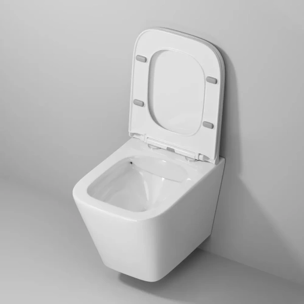 Подвесной унитаз Niagara Atrio, безободковый, с сиденьем микролифт, NG-9303