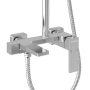 Душевая стойка Grossman Style 500.K35.05.100 с верхним душем,ручной лейкой и смесителем,хром глянцевый,1 место