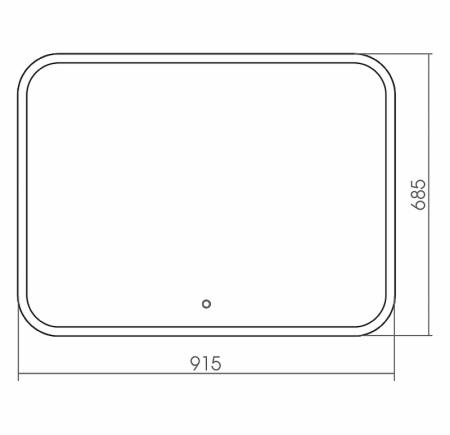 Зеркало Grossman Comfort 90 690680 с подсветкой с сенсорным выключателем