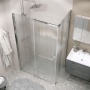 Боковая стенка Grossman Pragma 200.K33.03.100.10.02 (100х195) хром,стекло шиншилла, 1 место