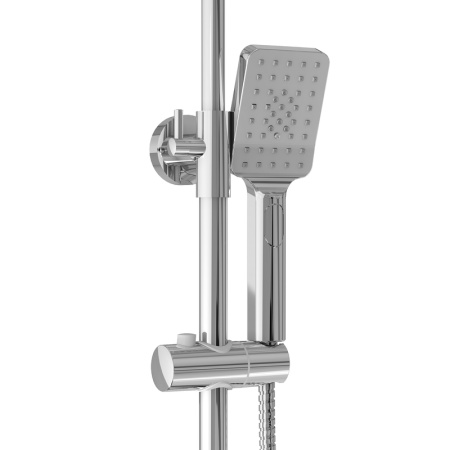 Душевая стойка Grossman Style 500.K35.05.100 с верхним душем,ручной лейкой и смесителем,хром глянцевый,1 место