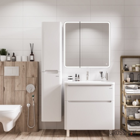 Шкаф-зеркало Grossman АДЕЛЬ-80 см с LED подсветкой