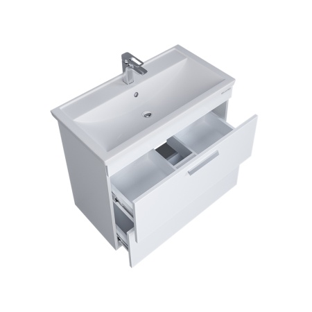 Тумба напольная "НЕО-80 см" с 2-я ящ. белая (ум.Фостер-80)