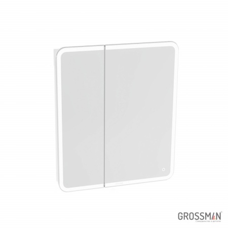 Шкаф-зеркало Grossman АДЕЛЬ-70 см с LED подсветкой
