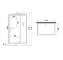 Душевая кабина Niagara Standart ST100/80/15Q (100х80х215) прямоугольник,поддон 15см,распашная,проф.белый,3 места