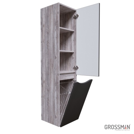 Пенал подвесной Grossman ТАЛИС-35 см бетон пайн/серый