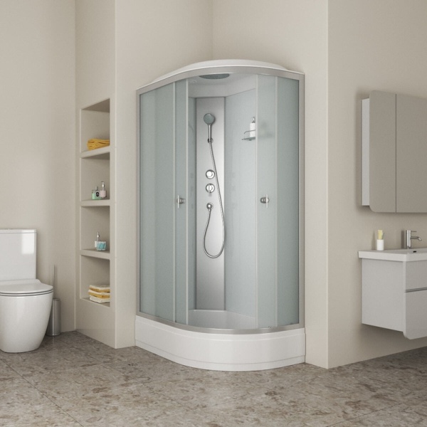 Душевая кабина Niagara Eco E120/80/26L/MT (120х80х215) средний поддон(26см),стекло матовое,4 места