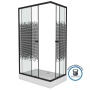 Душевой уголок Niagara Eco NG-012-14Q BLACK(120х80х195) низкий поддон(13см),черный,стекло мозаика,2 места