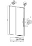 Дверь в нишу Grossman Galaxy 100.K33.01.110.32.00 (110х195) золото сатин,стекло прозрачное,раздвижная, 1 место