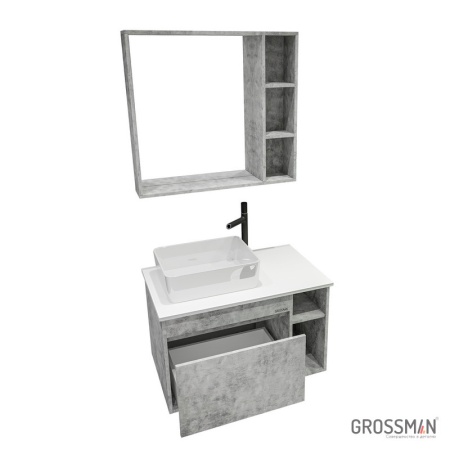 Зеркало Grossman ФАЛЬКОН-80 см бетон