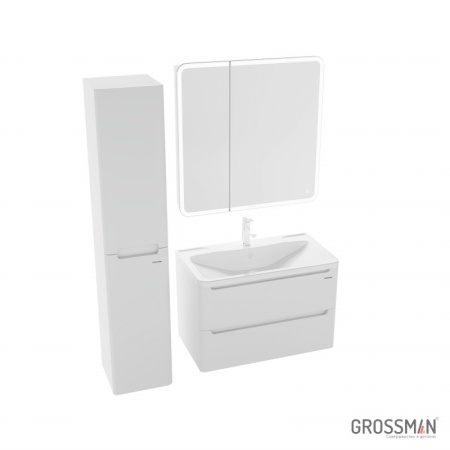 Тумба подвесная Grossman АДЕЛЬ-80 см с 2-я ящиками белая