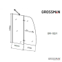 Шторка для ванны Grossman GR-102/1