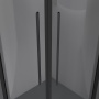 Душевое ограждение Niagara Nova NG-2825-34BLACK (80х80х195) четверть круга,черный матовый,двери раздвижные,стекло тонированное,1 место