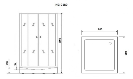 Душевой уголок Niagara NG 0180-14