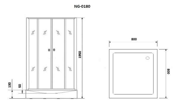 Душевой уголок Niagara NG 0180-14