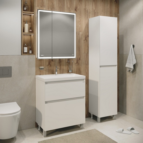 Тумба напольная "МЕРКАДО-70 см" с 2-я ящ. белая матовая (ум. Classica-70)