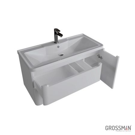 Тумба подвесная Grossman АДЕЛЬ-100 см с 2-я ящиками белая