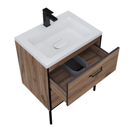 Тумба напольная "НЕРО-70 см" с 2-я ящ. альпийский дуб (ум.Модуль-70)