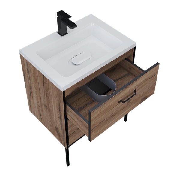 Тумба напольная "НЕРО-70 см" с 2-я ящ. альпийский дуб (ум.Модуль-70)