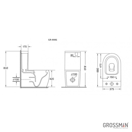 Унитаз напольный Grossman GR-4446S