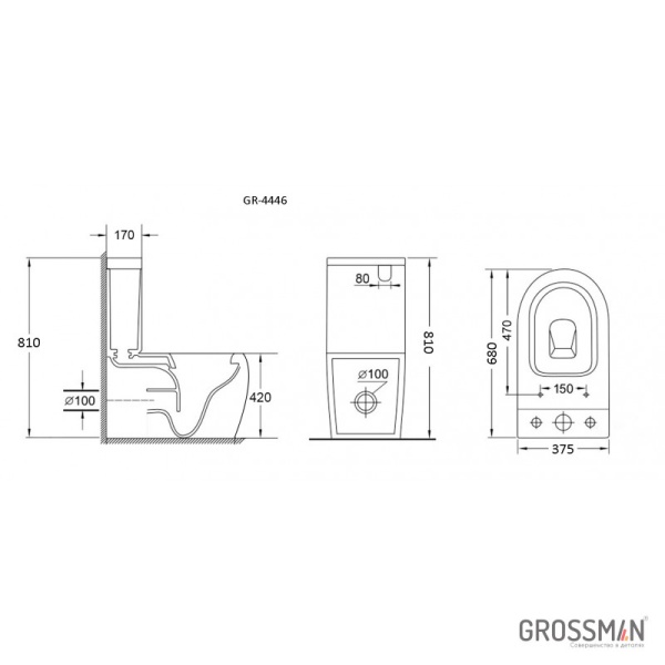 Унитаз напольный Grossman GR-4446S