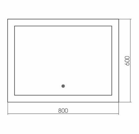 Зеркало Grossman Classic 80 180600 с подсветкой с сенсорным выключателем