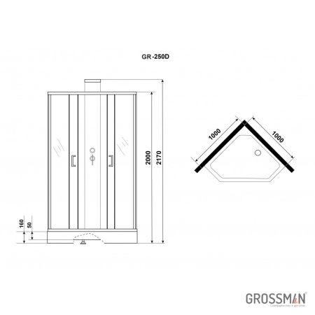 Душевая кабина Grossman GR-250D