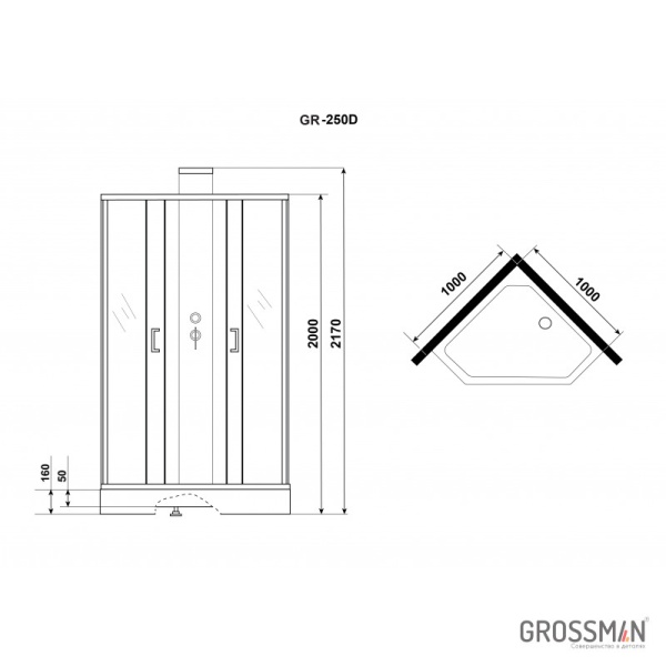 Душевая кабина Grossman GR-250D