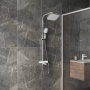 Душевая стойка Grossman Alba 500.K35.06.100/000 с верхним душем,ручной лейкой и смесителем,хром с белым,1 место