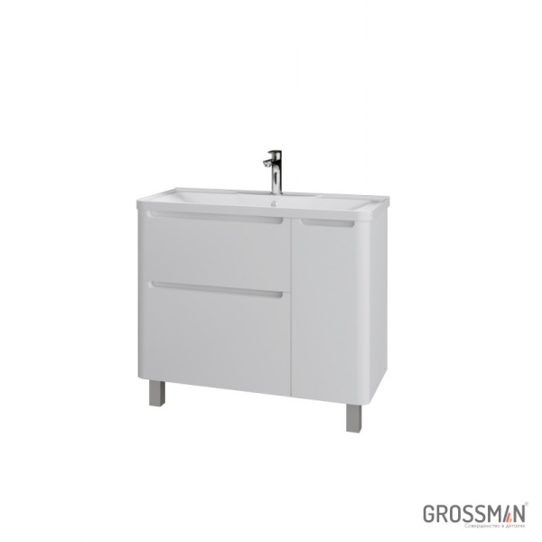 Тумба напольная Grossman АДЕЛЬ-90 см с 2-я ящиками белая