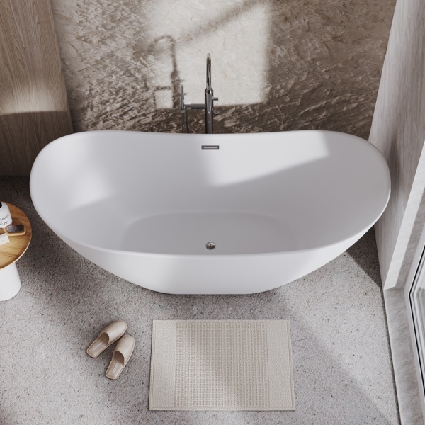 Ванна отдельностоящая Grossman Galaxy GR-2103M (180х77х72) цвет белый матовый,1 место