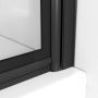 Шторка для ванны Niagara Nova NG-08-10BLACK (100х140) черный матовый,стекло прозрачное с рисунком,распашная,1 место