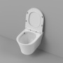 Унитаз подвесной Grossman Thin Rim GR-5604SQ (520х360х355) тонкий ободок,белый с тонкой крышкой,микролифт,смыв торнадо,1 место