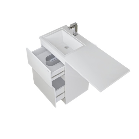 Тумба напольная "МАРСАЛ-60" под стиральную машину с 2-я ящ. белая (ум. Марсал-120)