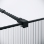 Душевая перегородка Niagara Nova NG-481-12FBLACK (120х200) черный матовый,стекло рифленое/тонированное,1 место