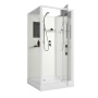 Душевая кабина Niagara Standart ST100/15Q/BK (100х100х200) квадрат,поддон 15см,распашная,проф.белый,без крыши,3 места
