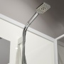 Душевая кабина Niagara Standart ST100/15Q/BK (100х100х200) квадрат,поддон 15см,распашная,проф.белый,без крыши,3 места