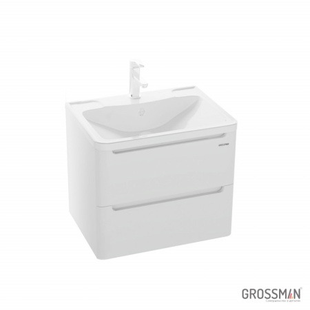 Тумба подвесная Grossman АДЕЛЬ-60 см с 2-я ящиками белая