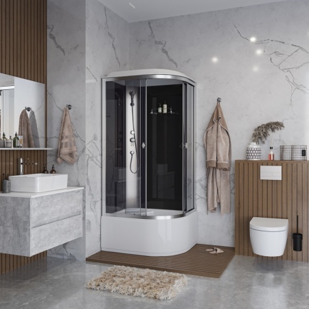 Душевая кабина Niagara Eco E100/70/40L/TN (100х70х215) высокий поддон(40см),стекло тонированное,4 места