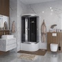 Душевая кабина Niagara Eco E100/70/40L/TN (100х70х215) высокий поддон(40см),стекло тонированное,4 места