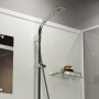 Душевая кабина Niagara Standart ST100/80/15Q/BK (100х80х200) прямоугольник,поддон 15см,распашная,проф.белый,без крыши,3 места