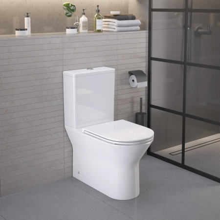 Унитаз Elysium 187K19001RS (660*360*810) напольный БЕЗОБОДКОВЫЙ, с тонкой крышкой, 3 места